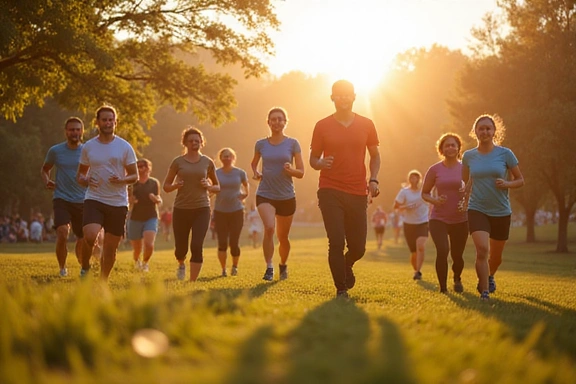 Gruppe beim Outdoor-Sport